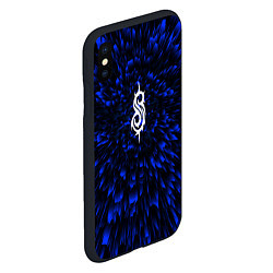 Чехол iPhone XS Max матовый Slipknot blue energy, цвет: 3D-черный — фото 2