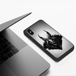 Чехол iPhone XS Max матовый Batman who laughs, цвет: 3D-черный — фото 2