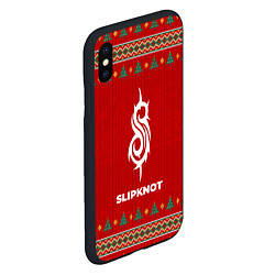 Чехол iPhone XS Max матовый Slipknot new year, цвет: 3D-черный — фото 2