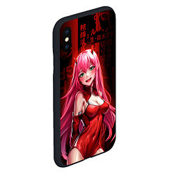 Чехол iPhone XS Max матовый Zero Two anime sexy, цвет: 3D-черный — фото 2