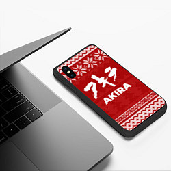 Чехол iPhone XS Max матовый Новогодний Akira, цвет: 3D-черный — фото 2