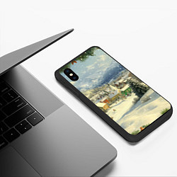 Чехол iPhone XS Max матовый Дух рождества, цвет: 3D-черный — фото 2