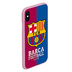 Чехол iPhone XS Max матовый Barca Football, цвет: 3D-розовый — фото 2
