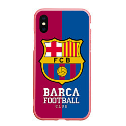 Чехол iPhone XS Max матовый Barca Football, цвет: 3D-баблгам