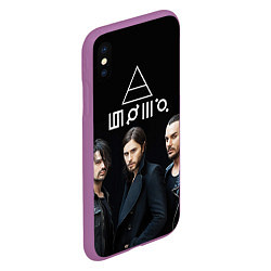 Чехол iPhone XS Max матовый 30 seconds to mars, цвет: 3D-фиолетовый — фото 2
