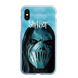 Чехол iPhone XS Max матовый Slipknot, цвет: 3D-голубой