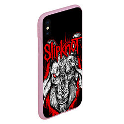 Чехол iPhone XS Max матовый Slipknot, цвет: 3D-розовый — фото 2