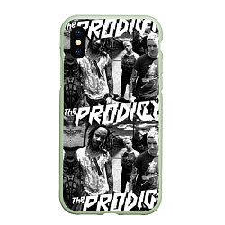 Чехол iPhone XS Max матовый The Prodigy, цвет: 3D-салатовый