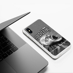 Чехол iPhone XS Max матовый The Prodigy: Madness, цвет: 3D-белый — фото 2