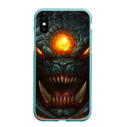 Чехол iPhone XS Max матовый Roshan Rage, цвет: 3D-мятный