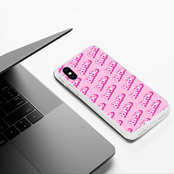 Чехол iPhone XS Max матовый Barbie Pattern, цвет: 3D-белый — фото 2