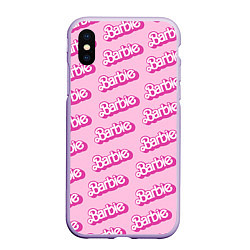 Чехол iPhone XS Max матовый Barbie Pattern, цвет: 3D-светло-сиреневый