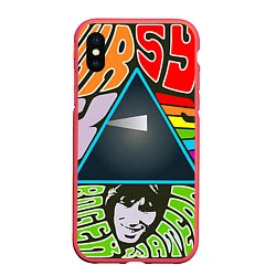 Чехол iPhone XS Max матовый Pink Floyd, цвет: 3D-красный