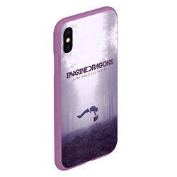 Чехол iPhone XS Max матовый Imagine Dragons: Silence, цвет: 3D-фиолетовый — фото 2