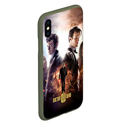 Чехол iPhone XS Max матовый Doctor Who: Heritage, цвет: 3D-темно-зеленый — фото 2