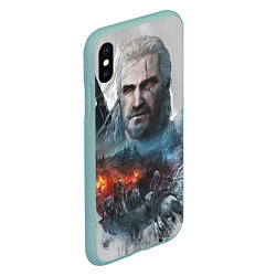 Чехол iPhone XS Max матовый Witcher, цвет: 3D-мятный — фото 2