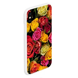 Чехол iPhone XS Max матовый Ассорти из роз, цвет: 3D-белый — фото 2