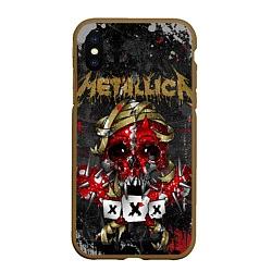 Чехол iPhone XS Max матовый Metallica XXX, цвет: 3D-коричневый