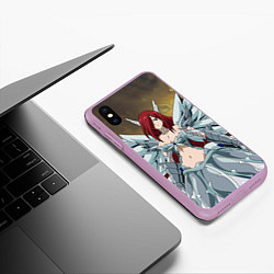 Чехол iPhone XS Max матовый Fairy tail, цвет: 3D-сиреневый — фото 2