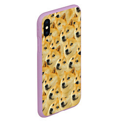 Чехол iPhone XS Max матовый Doge, цвет: 3D-сиреневый — фото 2