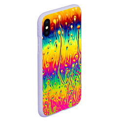 Чехол iPhone XS Max матовый Tie dye, цвет: 3D-светло-сиреневый — фото 2