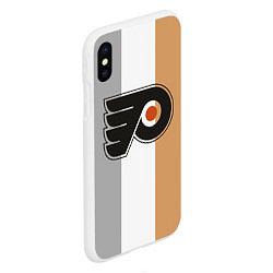 Чехол iPhone XS Max матовый Philadelphia Flyers, цвет: 3D-белый — фото 2