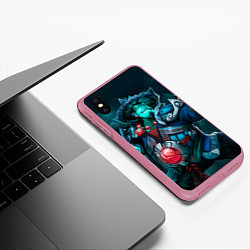Чехол iPhone XS Max матовый Storm Spirit, цвет: 3D-малиновый — фото 2
