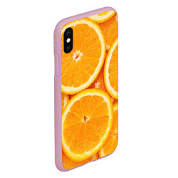 Чехол iPhone XS Max матовый Апельсин, цвет: 3D-розовый — фото 2