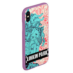 Чехол iPhone XS Max матовый Linkin Park: Sky Girl, цвет: 3D-фиолетовый — фото 2