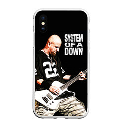 Чехол iPhone XS Max матовый System of a Down, цвет: 3D-белый