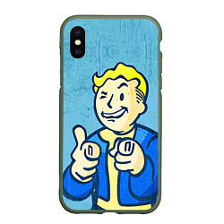 Чехол iPhone XS Max матовый Fallout: It's okey, цвет: 3D-темно-зеленый