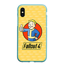 Чехол iPhone XS Max матовый Fallout 4: Pip-Boy, цвет: 3D-мятный