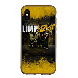 Чехол iPhone XS Max матовый Limp Bizkit: Gold Street, цвет: 3D-коричневый