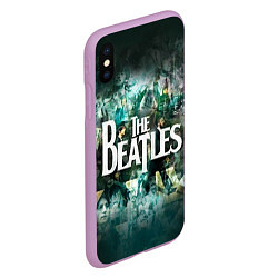 Чехол iPhone XS Max матовый The Beatles Stories, цвет: 3D-сиреневый — фото 2