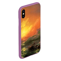 Чехол iPhone XS Max матовый Айвазовский - 9 Вал, цвет: 3D-фиолетовый — фото 2