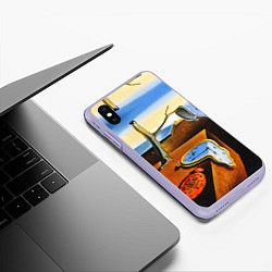 Чехол iPhone XS Max матовый Постоянство Памяти, цвет: 3D-светло-сиреневый — фото 2