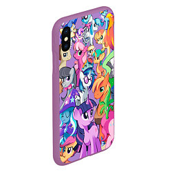 Чехол iPhone XS Max матовый My Little Pony, цвет: 3D-фиолетовый — фото 2