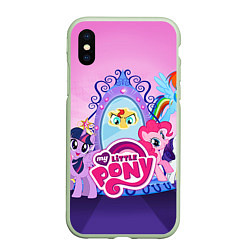 Чехол iPhone XS Max матовый My Little Pony, цвет: 3D-салатовый