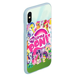 Чехол iPhone XS Max матовый My Little Pony, цвет: 3D-голубой — фото 2