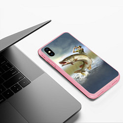 Чехол iPhone XS Max матовый Дерзская щука, цвет: 3D-баблгам — фото 2