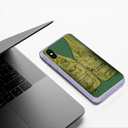 Чехол iPhone XS Max матовый Жилетка рыбака, цвет: 3D-светло-сиреневый — фото 2
