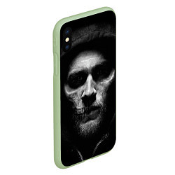 Чехол iPhone XS Max матовый Sons Of Anarchy, цвет: 3D-салатовый — фото 2