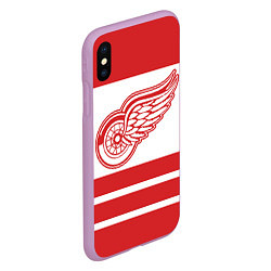 Чехол iPhone XS Max матовый Detroit Red Wings, цвет: 3D-сиреневый — фото 2
