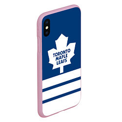 Чехол iPhone XS Max матовый Toronto Maple Leafs, цвет: 3D-розовый — фото 2