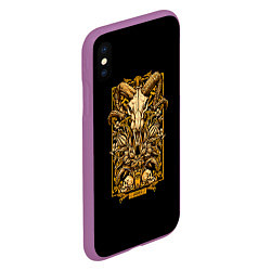 Чехол iPhone XS Max матовый Овен, цвет: 3D-фиолетовый — фото 2