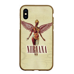 Чехол iPhone XS Max матовый Nirvana Angel, цвет: 3D-коричневый