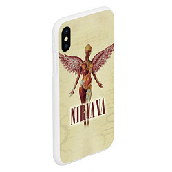 Чехол iPhone XS Max матовый Nirvana Angel, цвет: 3D-белый — фото 2