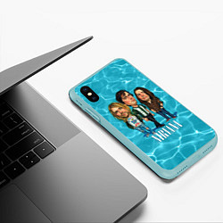 Чехол iPhone XS Max матовый Nirvana: Water, цвет: 3D-мятный — фото 2