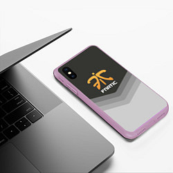 Чехол iPhone XS Max матовый Fnatic Uniform, цвет: 3D-сиреневый — фото 2