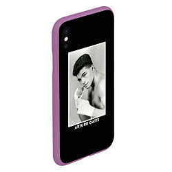 Чехол iPhone XS Max матовый Arturo Gatti: Photo, цвет: 3D-фиолетовый — фото 2